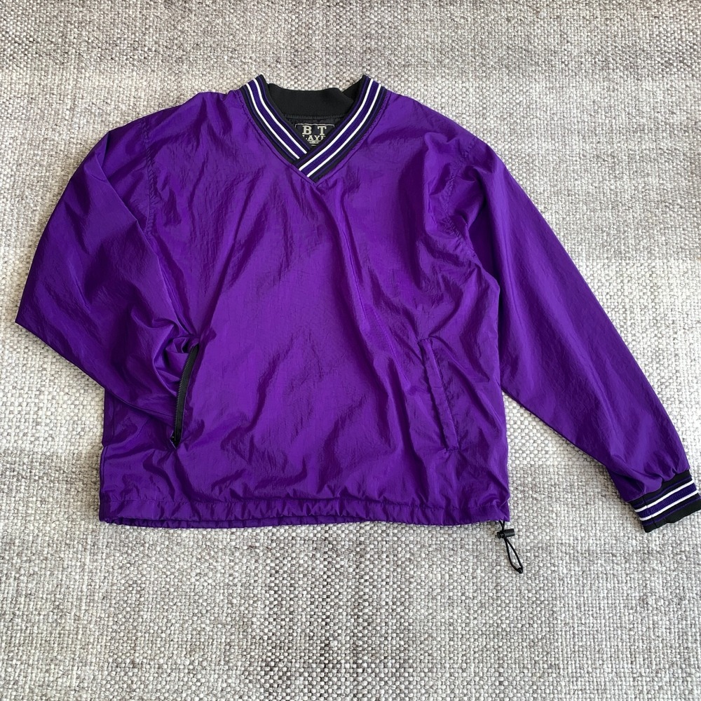 BT Player Men's Purple Nylon Windbreaker Jacket Medium